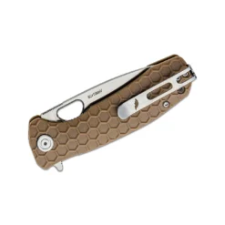 Honey Badger Tan Flipper Knife Medium Hb1012