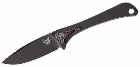 Benchmade 15200DLC Altitude Fixed 3.08 S90V Black DLC Blade Carbon Fiber Micro and G10 Scales Black Boltaron Sheath Knife