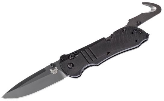 Benchmade 917BK Tactical Triage Rescue Folding Knife 3.48″ 6 Benchmade 917BK Tactical Triage Rescue Folding Knife 3.48 S30V Black Plain Blade Black G10 Handles Safety Cutter Glass Breaker Knife