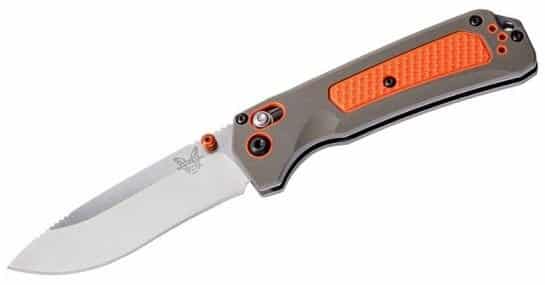 Benchmade Hunt 15061 Grizzly Ridge Folding Knife 3.5″ S30V Satin Plain Blade 6 Benchmade Hunt 15061 Grizzly Ridge Folding Knife 3.5 S30V Satin Plain Blade Orange Grivory and Versaflex Handles Knife