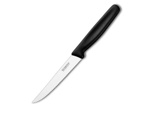 victorinox steak knife serrated pointed black v5.12332