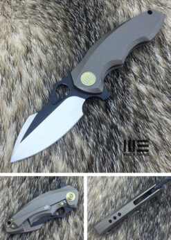 We Knife 605K Bronze Handle, Satin Grind/Black Surface Blade CPM-S35VN Knife