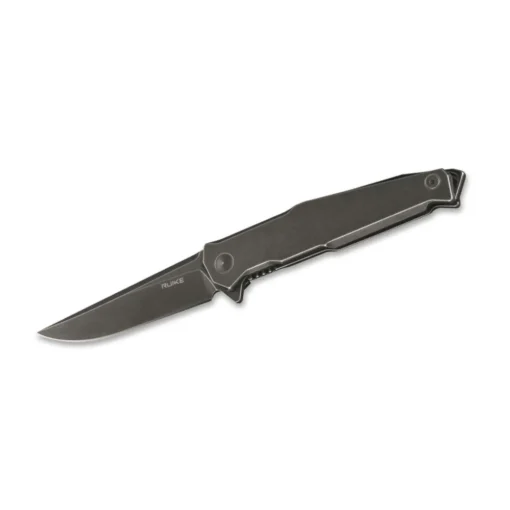 Ruike Black Pocket Knife Blackwashed Frame- P108-SB
