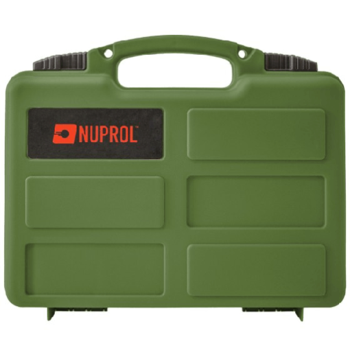 Nuprol Essential Pistol Case IP65 Green - Wave Foam Protective Airsoft Gun Case NHC-02-GRN