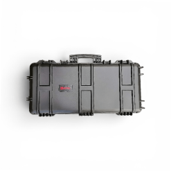 Nuprol Premium Rifle Case Medium Black - Wheeled Tactical Gun Case with Wave Foam Interior NHC-07-BLK