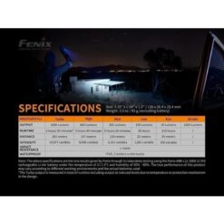 Fenix Flashlight PD36R, 1600 Lumens – Rechargeable