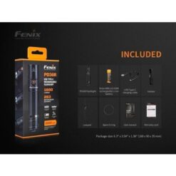Fenix Flashlight PD36R, 1600 Lumens – Rechargeable