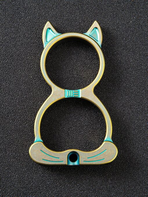 We A-07A Green Ti Material Collectible Knuckle With S/S Bead Chain