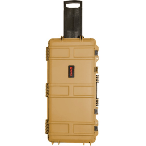 Nuprol Premium Rifle Case Medium Tan - Wheeled Tactical Gun Case with Wave Foam Interior NHC-07-TAN
