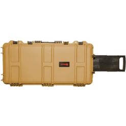 Nuprol Premium Rifle Case Medium Tan - Wheeled Tactical Gun Case with Wave Foam Interior NHC-07-TAN