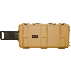 Nuprol Premium Rifle Case Medium Tan - Wheeled Tactical Gun Case with Wave Foam Interior NHC-07-TAN