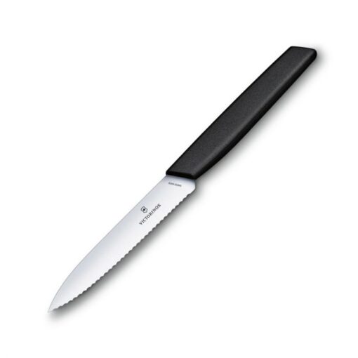 Victorinox Swiss Modern Paring Knife Serrated Black-10cm