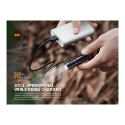 Fenix E05R Flashlight Black – 400 Lumens