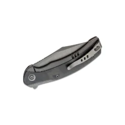 We Knife Snick Titanium Handle Gray/Black With Inlay – WE19022F-2