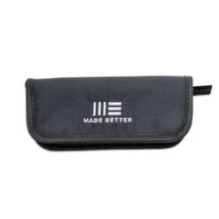 We Knife Nylon Pouch Black Zipper – Includes Cloth and Stickers