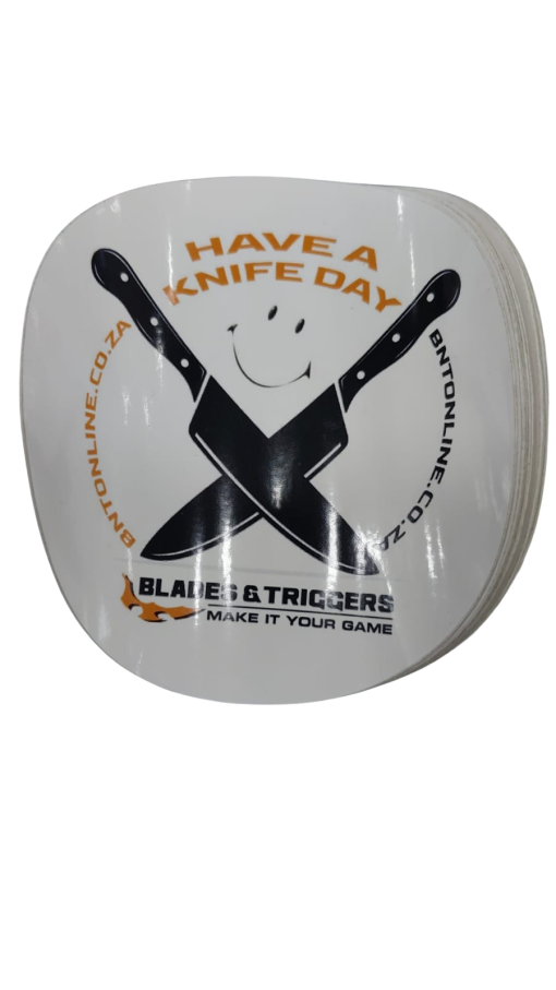 BNT HAVE A KNIFE DAY LICENSE DISK STICKERS