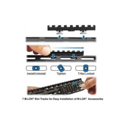 UTG PRO AR15 15″ Super Slim Free Float M-lok Compatible Rail-black/red Finish – MTU019SSMR2