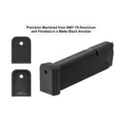 UTG Pro +0 Base Pad, Glock Small Frame Matte Black Aluminium – Pubgl01