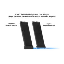 UTG Pro +0 Base Pad, Glock Small Frame Matte Black Aluminium – Pubgl01