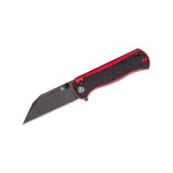 QSP QS149-A2 Swordfish Button Lock 14C28N Black Stonewashed Black/Red G10
