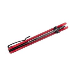 QSP QS149-A2 Swordfish Button Lock 14C28N Black Stonewashed Black/Red G10