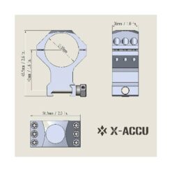 35mm X-accu High Profile Picatinny Rings – Sctm-32