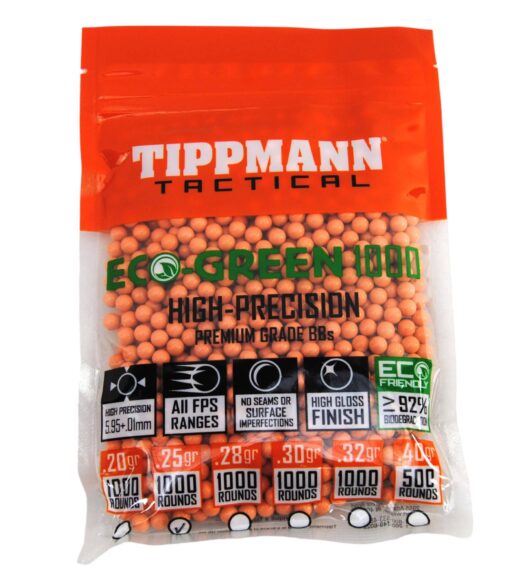 Tippmann 6MM ECO BBs, 0.25G 1000CT Orange - 65552