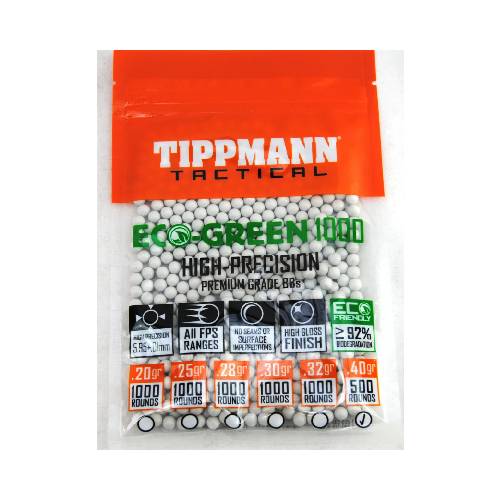 Tippmann 6MM ECO BBS .30G 500CT White – 65554