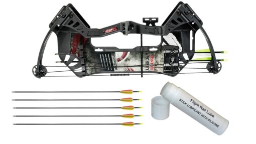 Man Kung 25lbs Compound Bow Set/ Black - MK-CBK1-BK