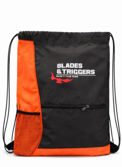 Blades and Triggers Laundry Bag New Orange front view Blades and Triggers orange laundry storage bag heavy duty orange laundry bag for travel bright orange laundry bag large capacity