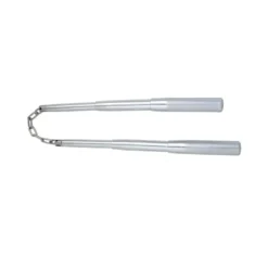 METAL NUNCHAKU CHROME, 11″ THREE SECTION – D318CS
