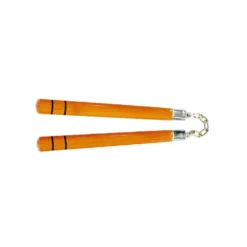 12″ WOODEN B.B. CHAKU, NATURAL W/2 BLACK STRIPES – C112