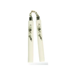 B.B Foam Chaku White w/Dragon 12" - E112