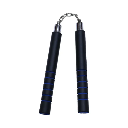 BB Foam Chaku Black w/Blue Grip 12" - E118