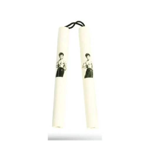String Foam Chaku w/Bruce Lee White 12" - E121LW