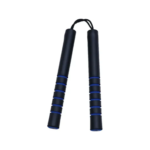 String Foam Chaku Black w/Blue Grip 12" - E128