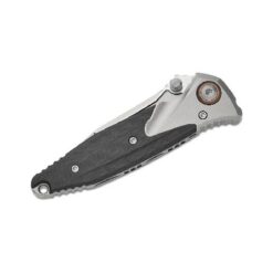 SOCOM Bravo Mini SE Titanium Handle Bead Blast Part Serrated Blue Ti Pivot Collar Carbon Fiber Scales – 260M-8CFTI