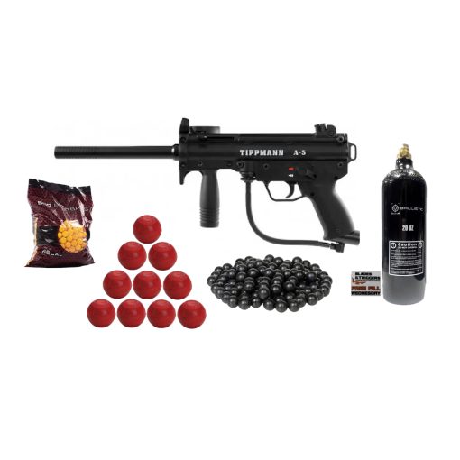 Tippmann A5 Black Paintball Marker Combo