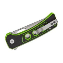 QSP Unicorn Button Lock 14C28N Stonewashed Black/Neon G10 – QS156-C1