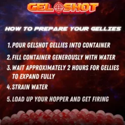 Gel Shot Battle Blaster – Fully Automatic with 5000 Gellies Water Beads – GS-2001-BB