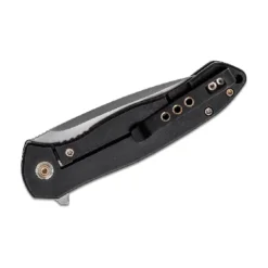 WE Kitefin Black Ti Handle With A Blue Groove On Presentation Handle Polished Bead Blasted CPM S35VN Blade – 2001E