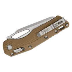 Microtech MSI® S/E Tri-Grip Polymer Dark Earth Stonewash Full Serrated – 210T-12PMDE