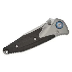 Microtech SOCOM Bravo Mini S/E Titanium Handle Bead Blast Standard Blue Ti Pivot Collar Carbon Fiber Scales – 260M-7CFTI