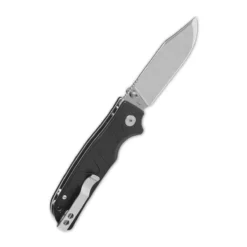 QSP Kali Button Lock, 14C28N Stonewashed, Black Aluminium – QS159-F1