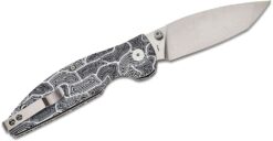 QSP Turtle Punk Liner Lock,14C28N Stonewashed, Black/white G10 – QS158-B1