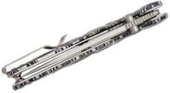 QSP Turtle Punk Liner Lock,14C28N Stonewashed, Black/white G10 – QS158-B1