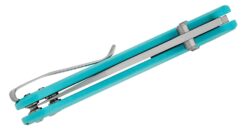 QSP Canary Glyde Lock, 14C28N Stonewashed, Tiffany Blue G10 – QS150GL-C1