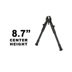 UTG New Gen Reinforced Clamp On Bipod, Rubber Feet, Cent HT 8.7″-10.2″ – TL-BP08S-A