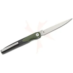 BESTECH 14C28N SATIN STONEWASH G10 OD GREEN HANDLE - BMK14C