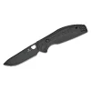 BESTECH Button lock D2 BLACK PVD WITH CARBON FIBRE PATTERN G10 GREY HANDLE - BMK12F-2